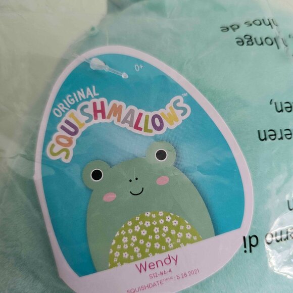 NWT 12" Wendy the green frog w/ floral pattern belly Squishmallow - Picture 2 of 2